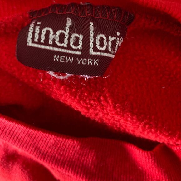 Linda Lori New York Sweatshirt Womens One Size XL Red Christmas Teddy Bear - Picture 3 of 8